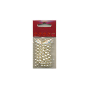 Voksperle 4mm hvid ø 0,5mm ca.12g